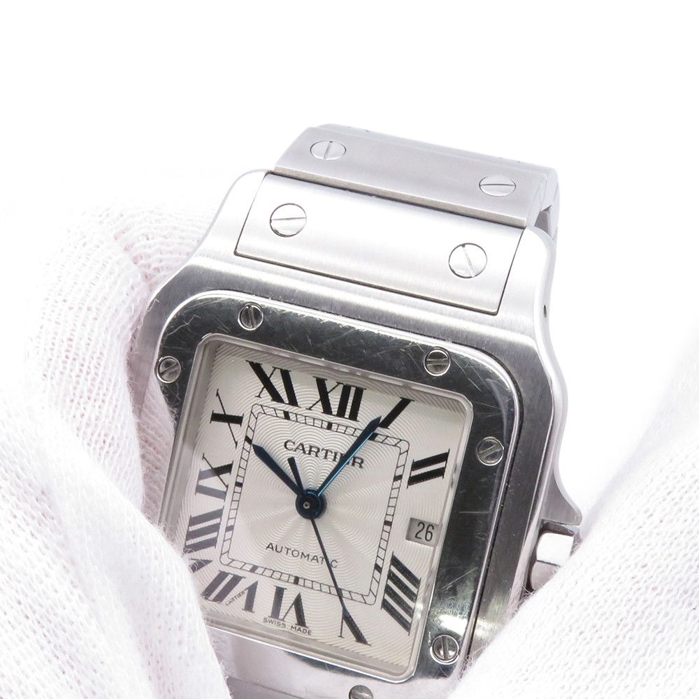 Cartier Santos Galbe LM Watch Silver Dial — view 4