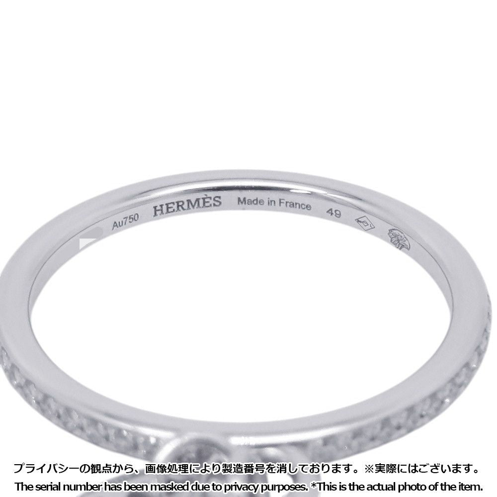 Hermes Ring Kelly Clochette PM Diamond Total 18k White Goldwhite Gold 49 — view 9