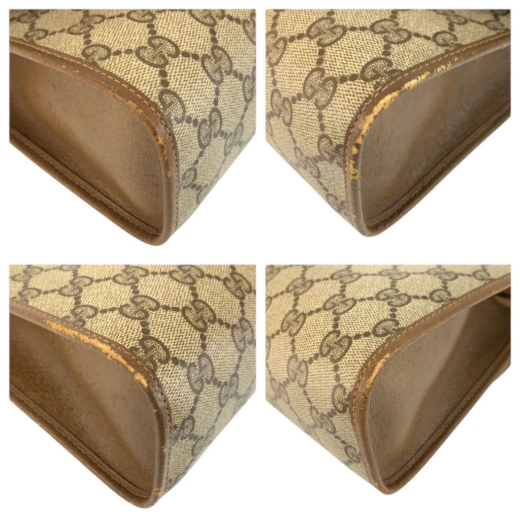 Gucci Sherry Line Beige Brown GG Supreme Canvas Clutch — view 4