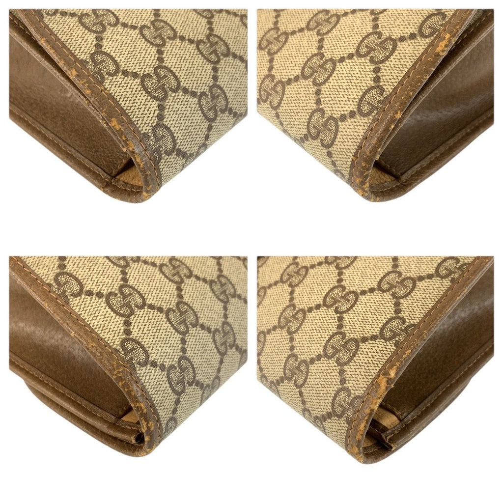 Gucci Sherry Line Beige Brown GG Supreme Canvas Clutch — view 5