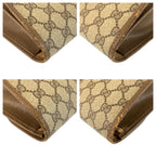 Gucci Sherry Line Beige Brown GG Supreme Canvas Clutch — view 5
