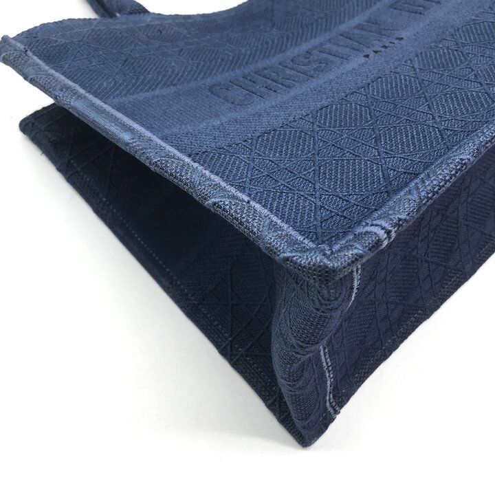 Dior Book Tote Cannage Canvas Blue — view 6