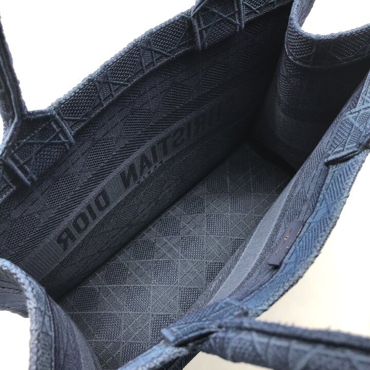 Dior Book Tote Cannage Canvas Blue — view 9