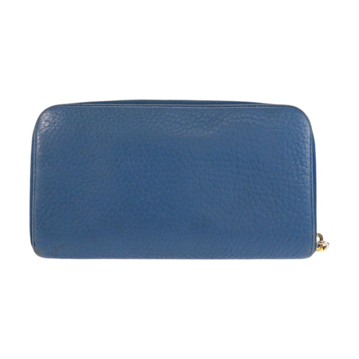 Prada Blue Gold Leather Wallet — view 2
