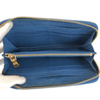 Prada Blue Gold Leather Wallet — view 4