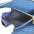 Prada Blue Gold Leather Wallet — view 5