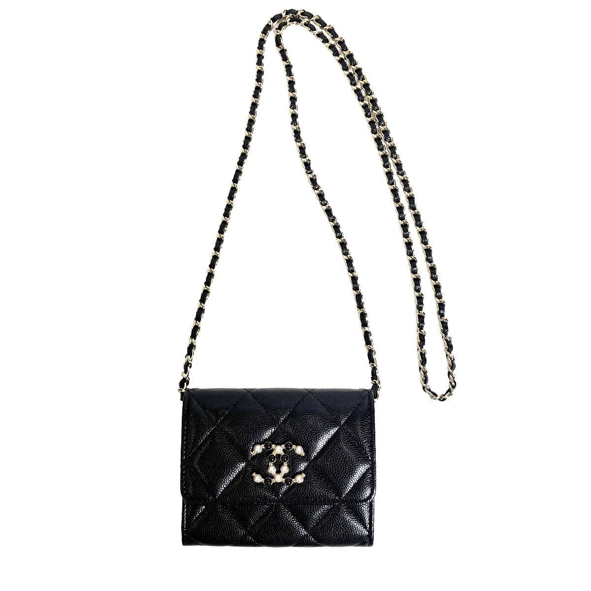 Chanel Quilted Chain Wallet Mini CC Logo — view 2