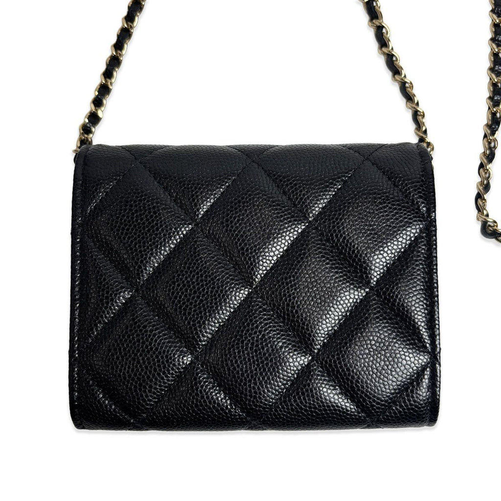 Chanel Quilted Chain Wallet Mini CC Logo — view 4