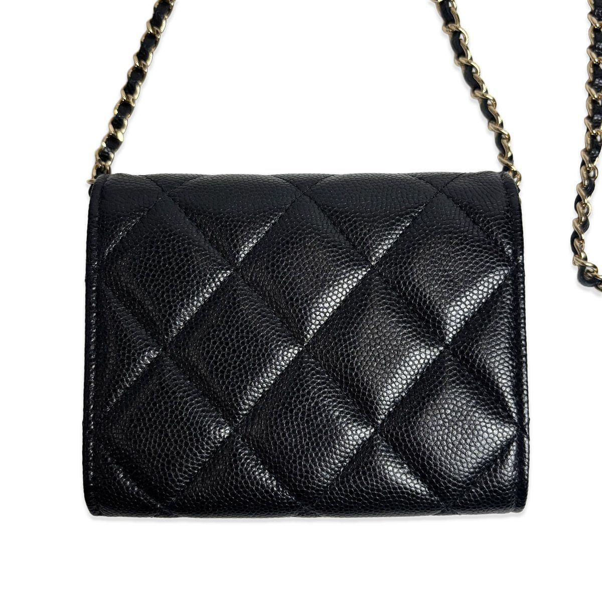 Chanel Quilted Chain Wallet Mini CC Logo — view 4