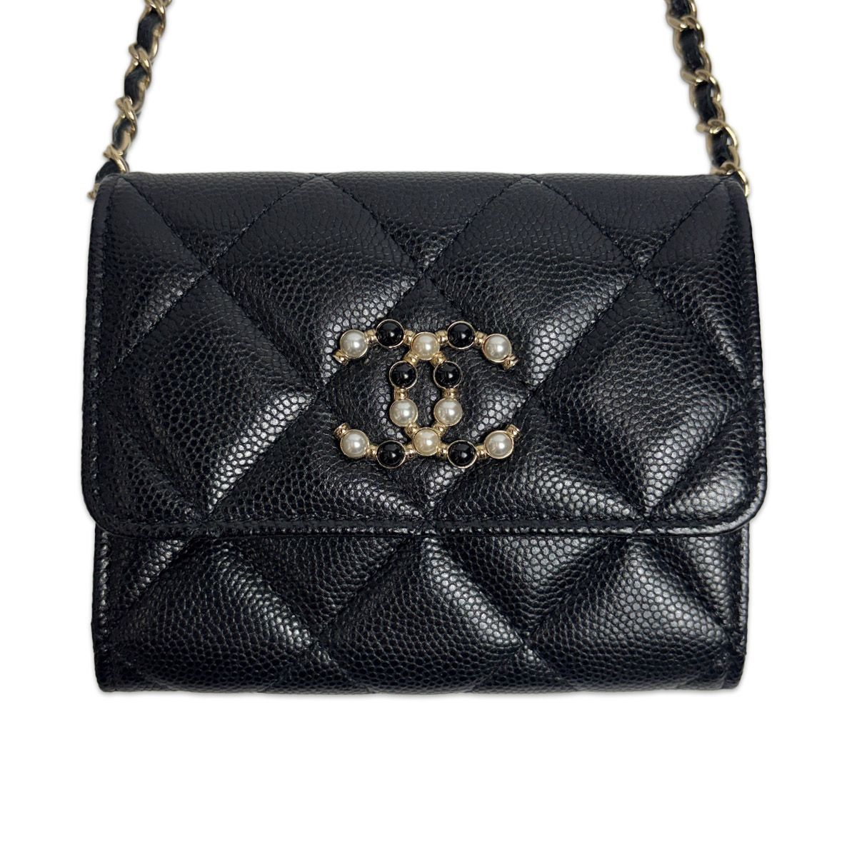 Chanel Quilted Chain Wallet Mini CC Logo — view 3