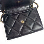 Chanel Quilted Chain Wallet Mini CC Logo — view 9