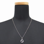 Gucci Polished Interlocking Pendant Necklace Silver — view 4