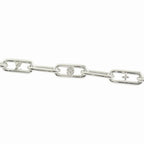 Louis Vuitton Sleek Monogram Chain Necklace LV Logo Flower Silver — view 2