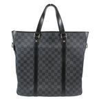 Louis Vuitton 2-Way Tote Handbag Shoulder Damier Graphic Tadao Leather Black — view 3