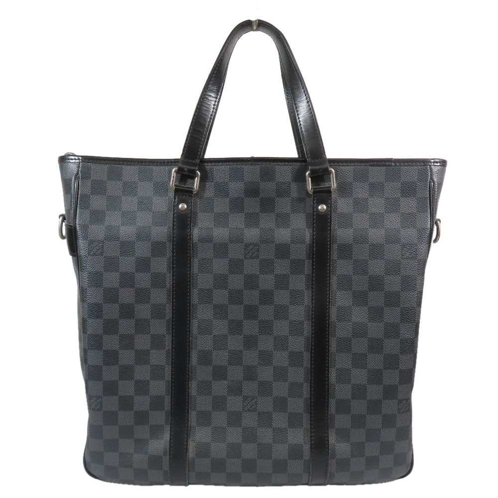 Louis Vuitton 2-Way Tote Handbag Shoulder Damier Graphic Tadao Leather Black — view 3