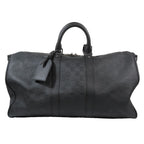 Louis Vuitton 2-Way Boston Handbag Shoulder Damier Infini Keepall Leather Black — view 2