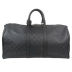 Louis Vuitton 2-Way Boston Handbag Shoulder Damier Infini Keepall Leather Black — view 4