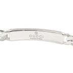 Gucci Polished Diagonal Interlocking Bracelet 18 Silver — view 3