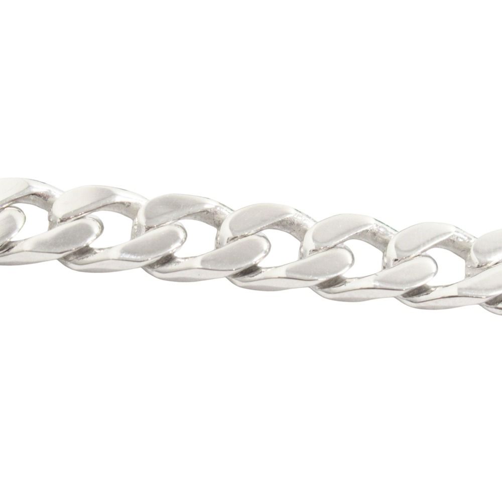 Gucci Polished Diagonal Interlocking Bracelet 18 Silver — view 4