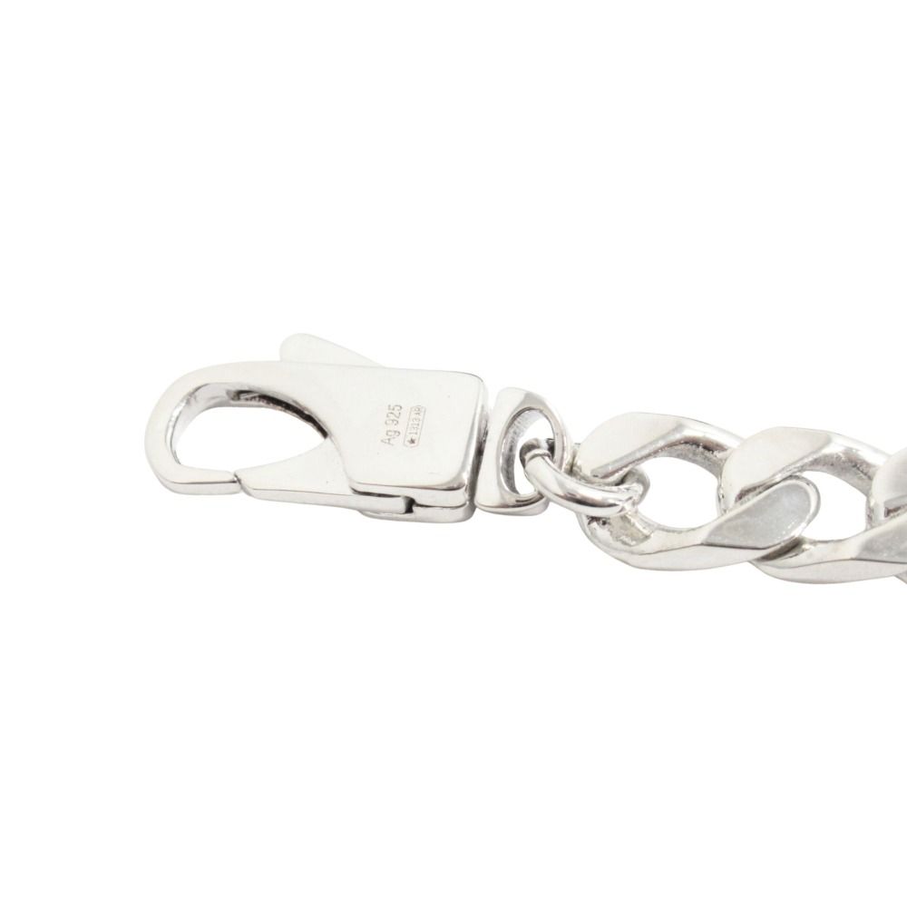 Gucci Polished Diagonal Interlocking Bracelet 18 Silver — view 5