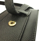 Chanel Cigarette Case Tobacco CC Logo Leather Pouch Charm Black — view 5