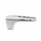 Prada Triangle Logo Symbol Ring Silver Black — view 3