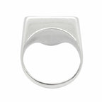 Prada Triangle Logo Symbol Ring Silver Black — view 9