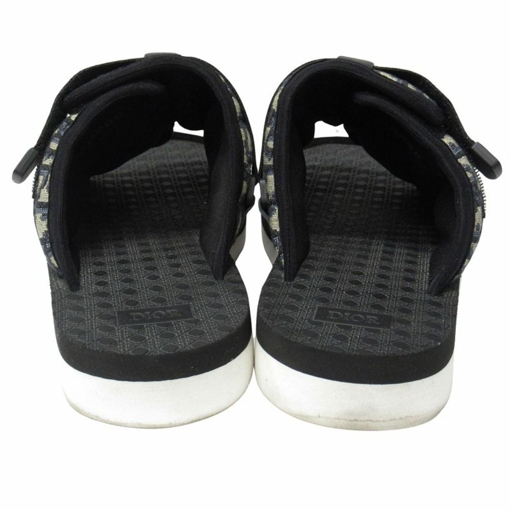 Dior Alpha Slide Sandals Blue Jacquard Shoes 42 Black Navy — view 5