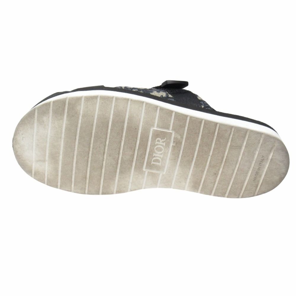 Dior Alpha Slide Sandals Blue Jacquard Shoes 42 Black Navy — view 6