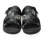 Dior Alpha Slide Sandals Blue Jacquard Shoes 42 Black Navy — view 4