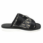 Dior Alpha Slide Sandals Blue Jacquard Shoes 42 Black Navy — view 2