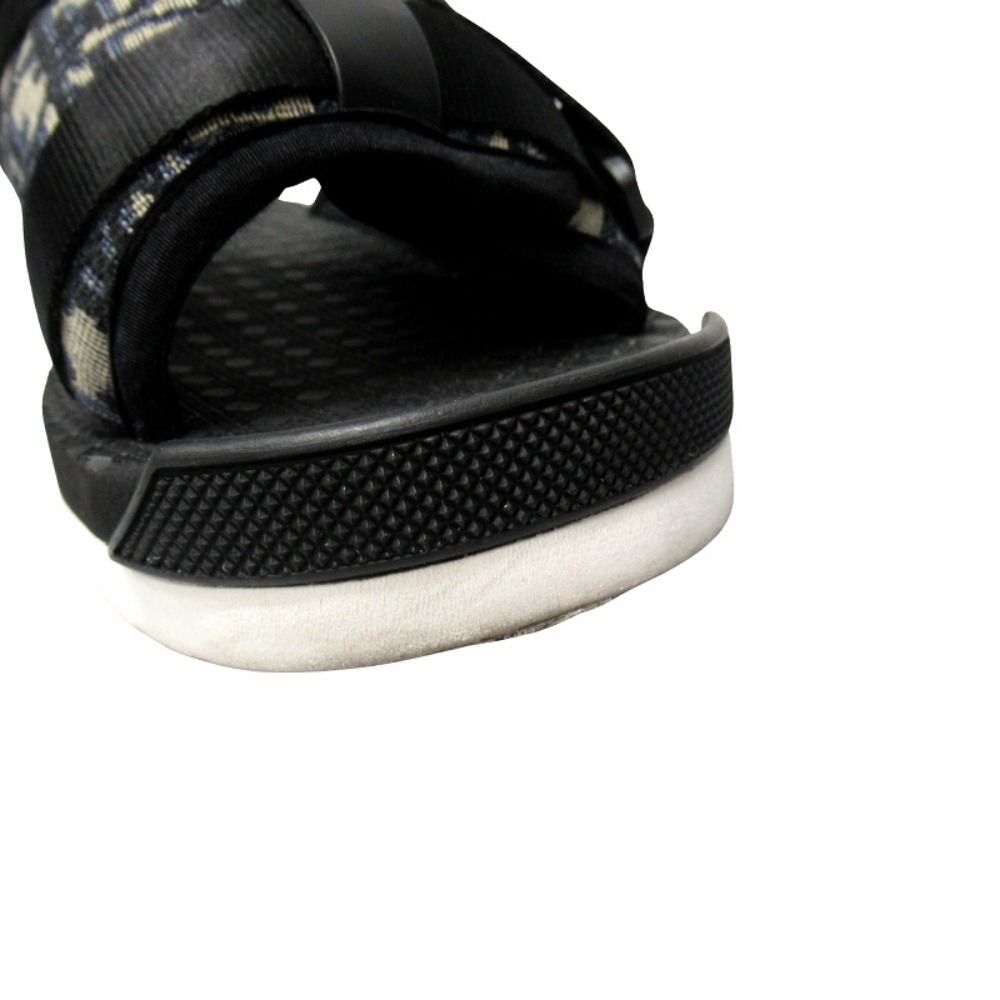 Dior Alpha Slide Sandals Blue Jacquard Shoes 42 Black Navy — view 8