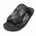 Dior Alpha Slide Sandals Blue Jacquard Shoes 42 Black Navy — view 3