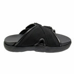 Bottega Veneta Snap Slide Sandals Fabric Leather Platform Shoes 42 Black — view 2