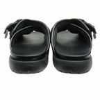 Bottega Veneta Snap Slide Sandals Fabric Leather Platform Shoes 42 Black — view 6