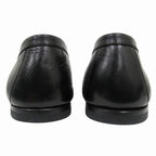Hermes Blaise Loafers Shoes Slip on Leather Silver Collier de Chien 26 cm Black — view 5