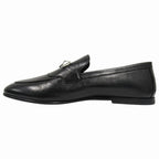 Hermes Blaise Loafers Shoes Slip on Leather Silver Collier de Chien 26 cm Black — view 3