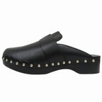 Hermes Calya Sandals Mules Shoes Studs Smooth Calfskin 40 Black — view 2