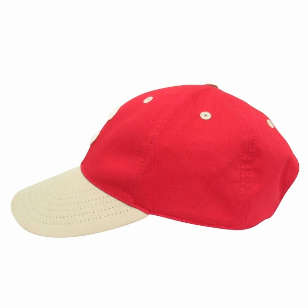Celine Baseball Cap Hat 6 Panels Clogo Red Beige — view 2