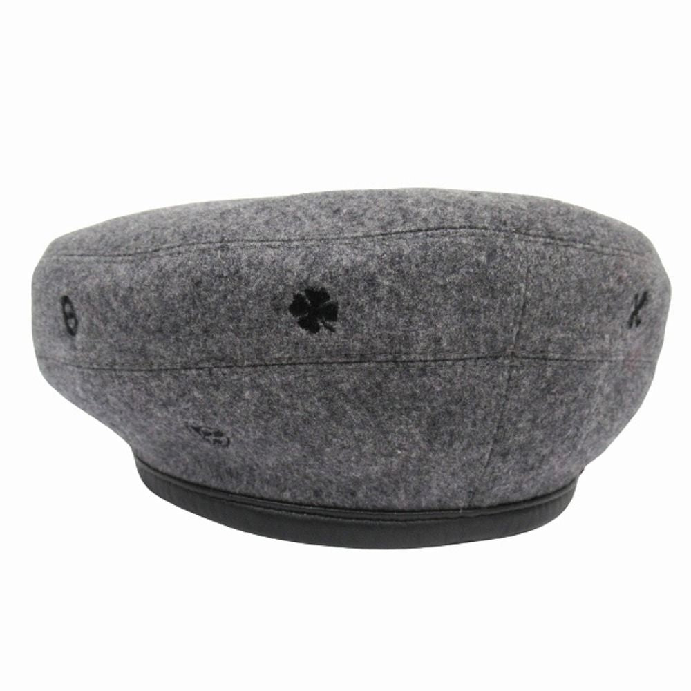 Hermes Saint Honore Cashmere Beret Hat Cap Chaine D'ancre Logo Embroidery 58 — view 2