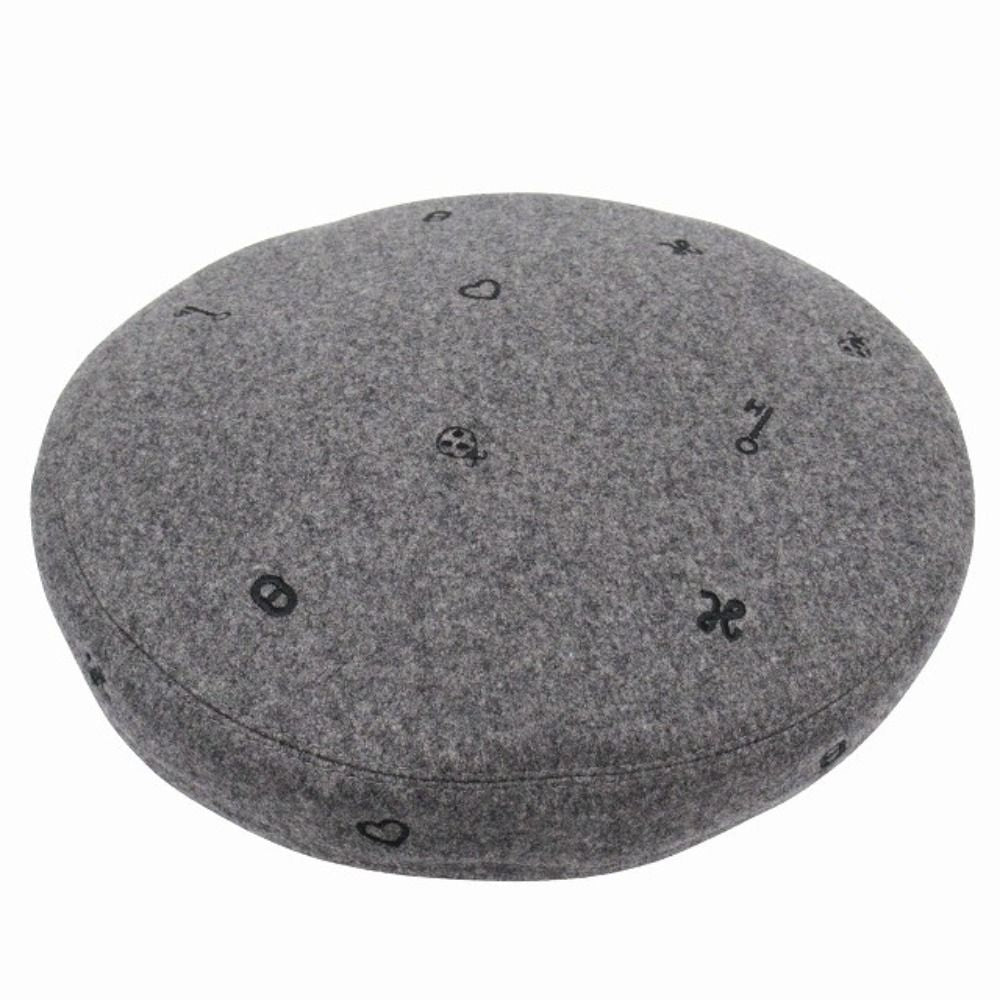 Hermes Saint Honore Cashmere Beret Hat Cap Chaine D'ancre Logo Embroidery 58 — view 3