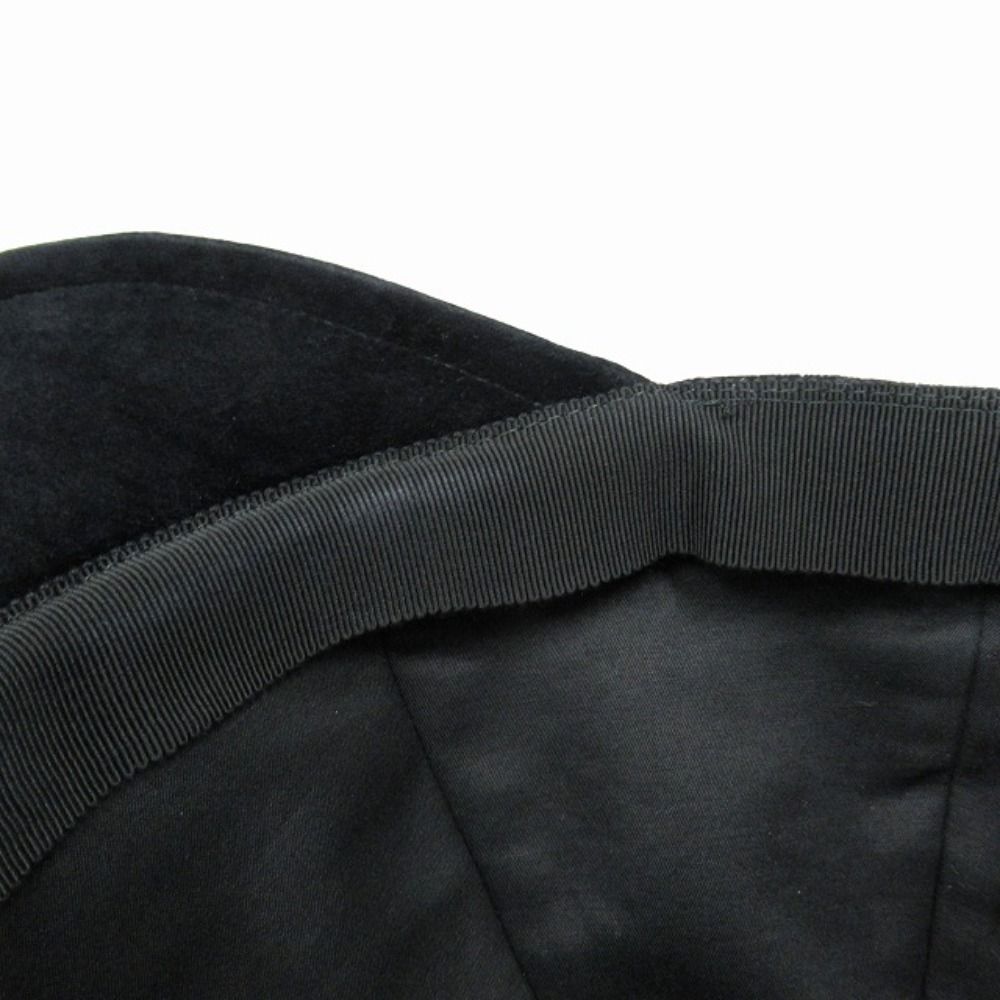 Prada Velvet Baseball Cap Hat Triangle Logo M Black — view 4