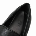 Hermes Ecute Tassel Loafers Slip on Sneakers Shoes Leather 41.5 Black — view 6