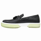 Hermes Ecute Tassel Loafers Slip on Sneakers Shoes Leather 41.5 Black — view 3