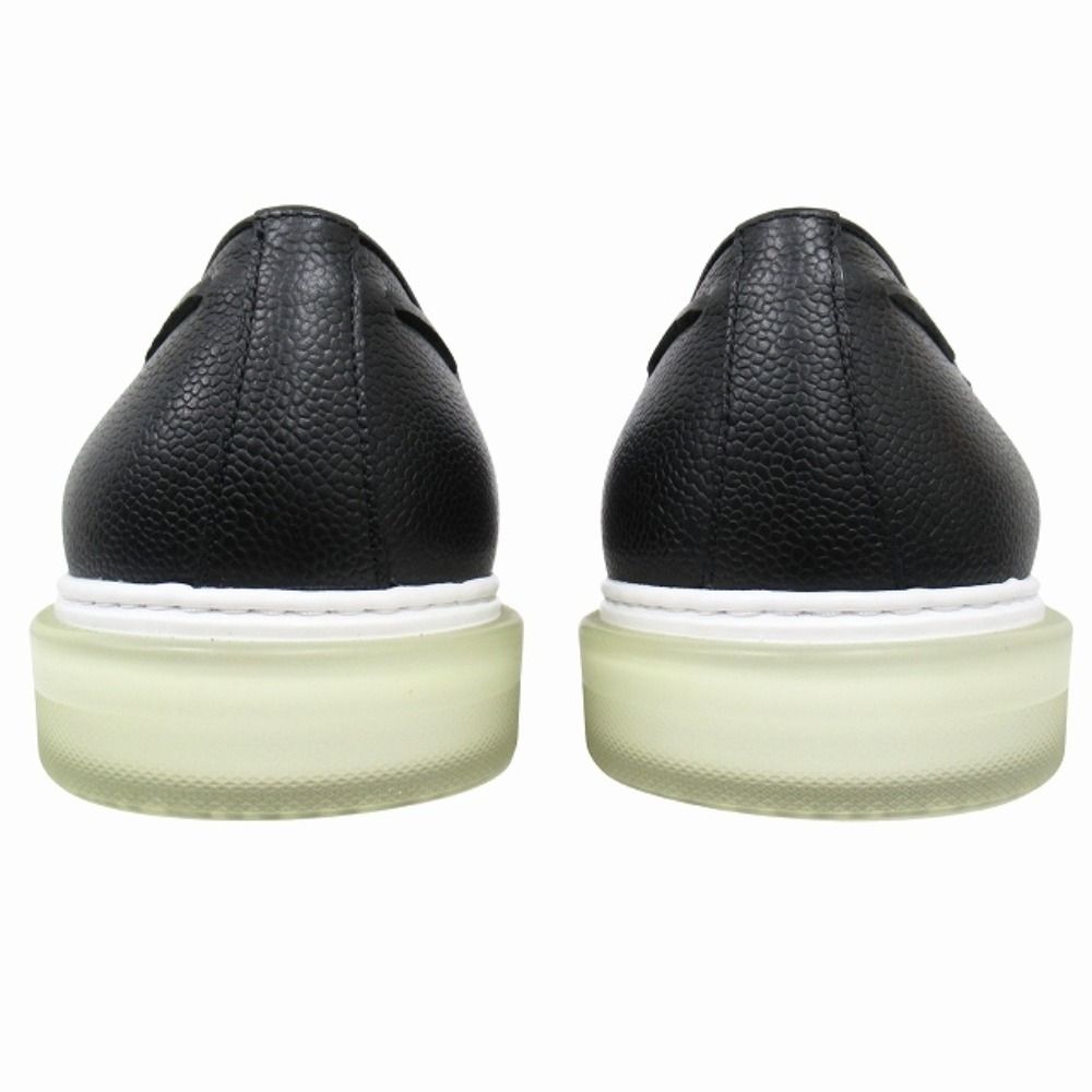 Hermes Ecute Tassel Loafers Slip on Sneakers Shoes Leather 41.5 Black — view 5