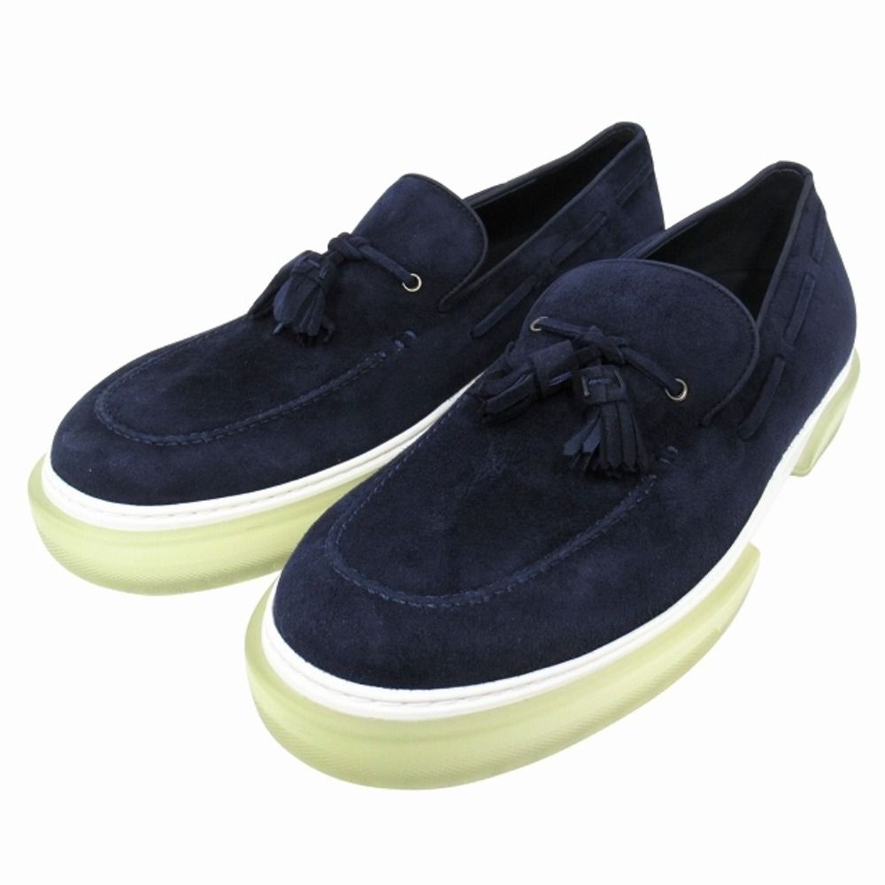 Hermes Ecute Tassel Loafers Slip on Sneakers Shoes Suede Leather — view 4