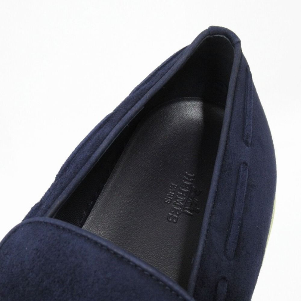 Hermes Ecute Tassel Loafers Slip on Sneakers Shoes Suede Leather — view 6