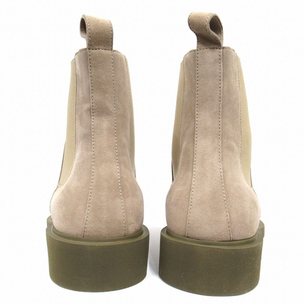 Hermes Ebony Side Gore Short Boots Shoes Suede Leather 42.5 Beige — view 4