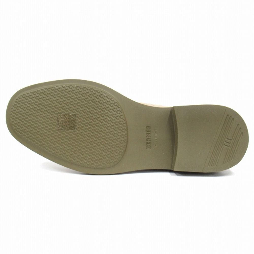 Hermes Ebony Side Gore Short Boots Shoes Suede Leather 42.5 Beige — view 5