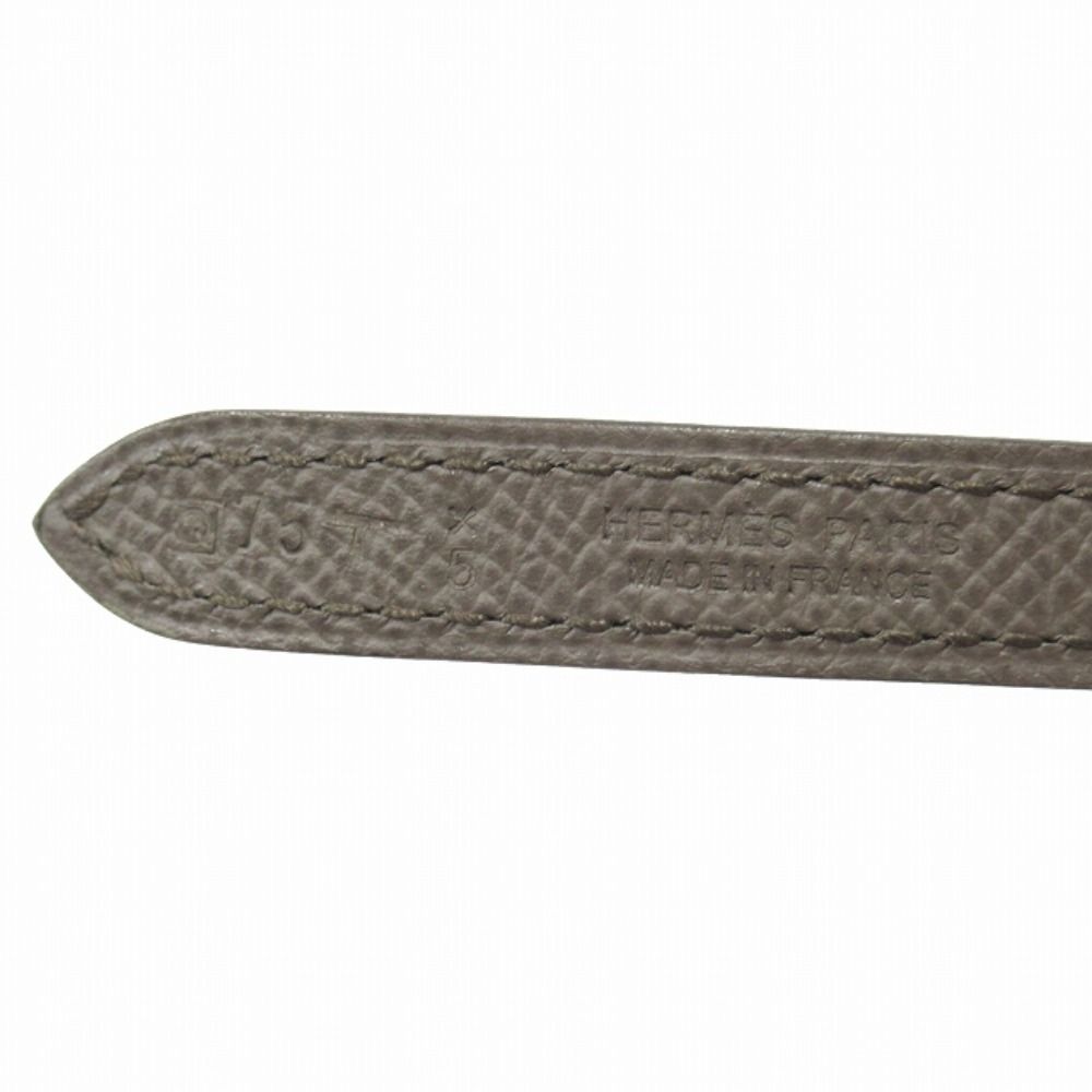 Hermes Chaine D'ancre 13 mm Reversible Belt Veau Epsom 75 cm Ocher Etain — view 7